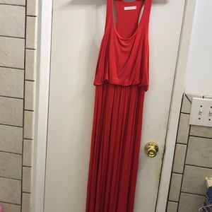 LUSH orange maxi dress